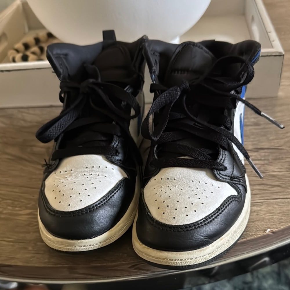 Jordan Black and White High-Top Sneakers